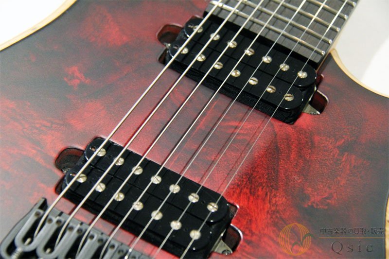 [良品] Skervesen Raptor 7st Burl Top Black Burst Red 【Bare Knuckle Aftermath搭載】 2017年製 [QJ207]_画像8