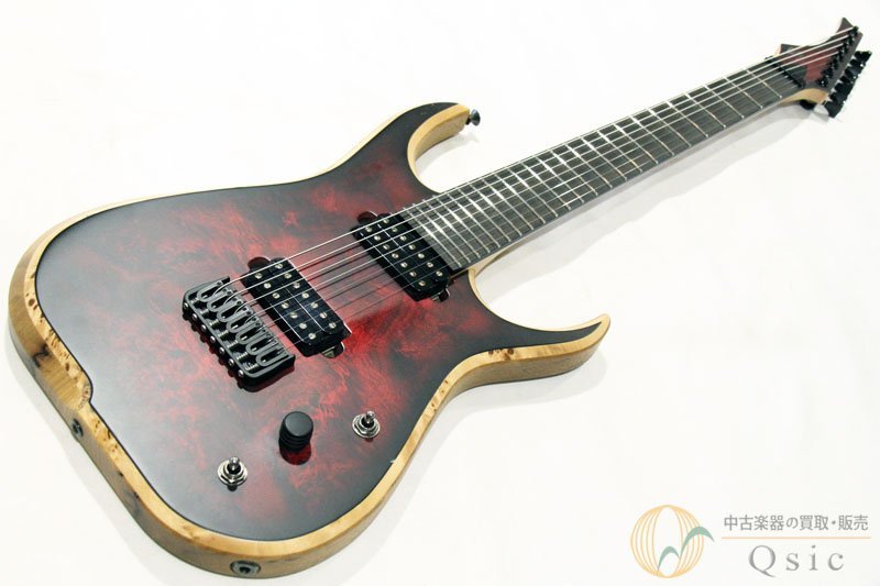 [良品] Skervesen Raptor 7st Burl Top Black Burst Red 【Bare Knuckle Aftermath搭載】 2017年製 [QJ207]_画像7