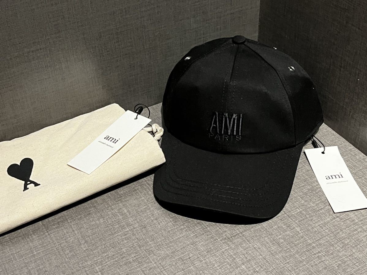 激安買取 口コミ Alexandre Mattiussi 刺繍ロゴ入り ベースボール キャップ AMI PARIS 帽子 キャップ  帽子