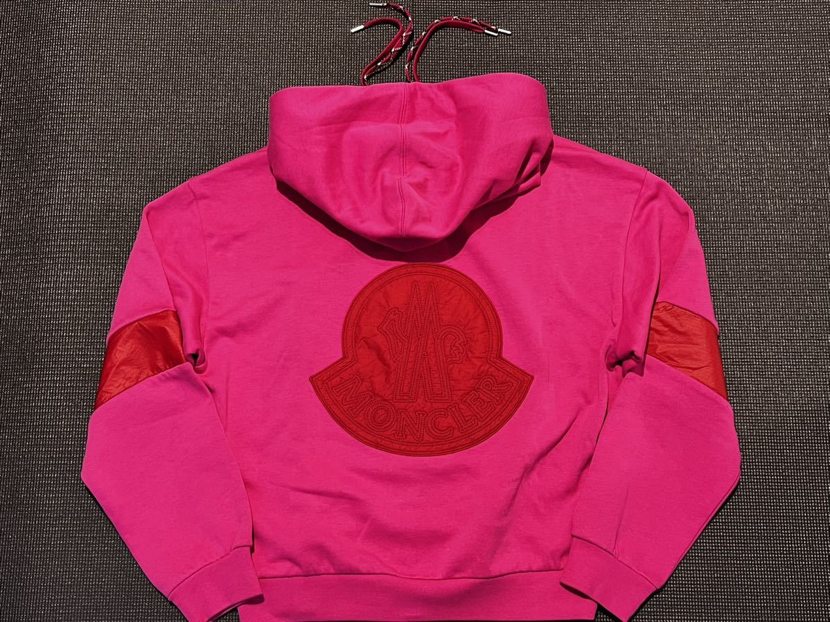 新品未使用タグ付き MONCLER モンクレール ビックロゴ ピンク フーディ