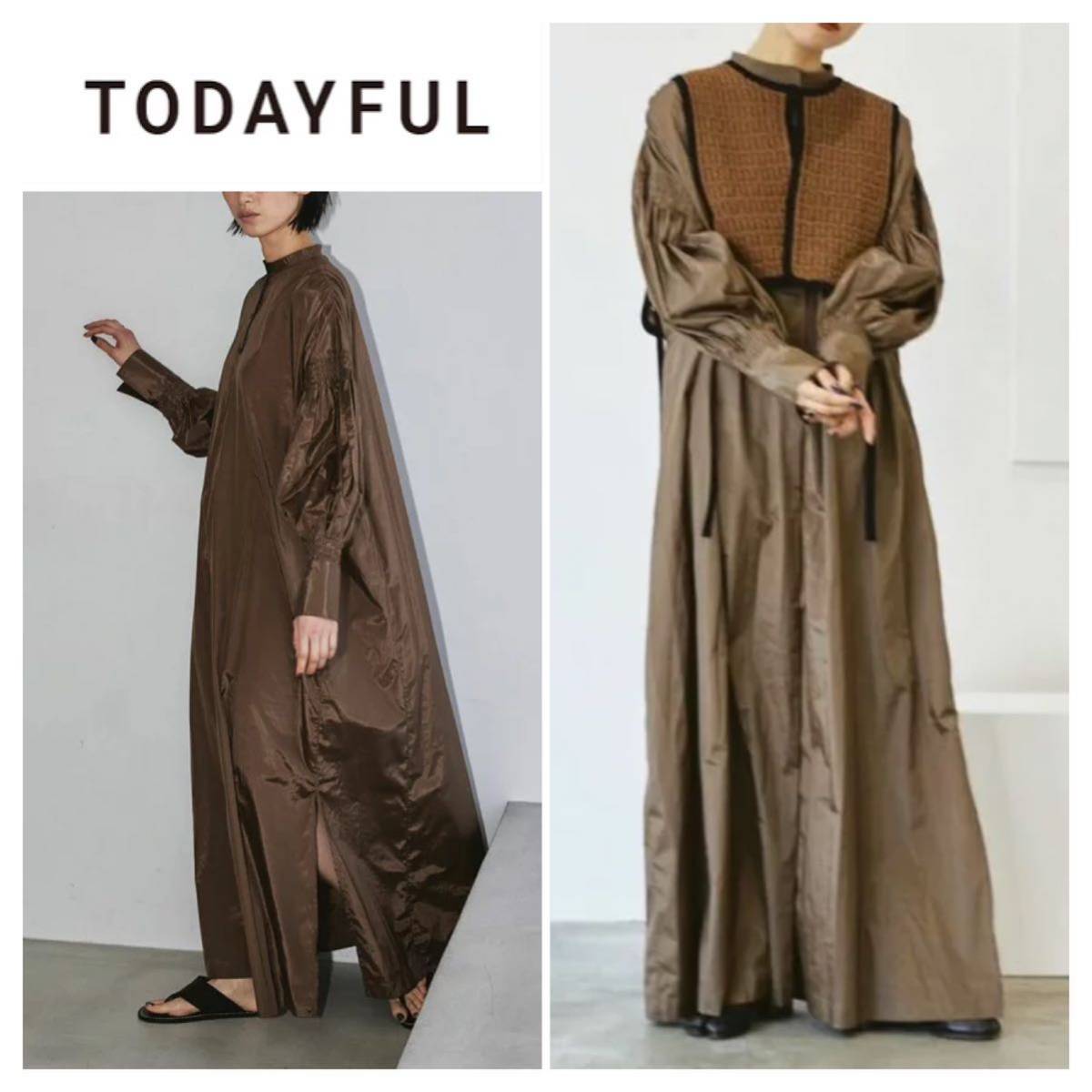 トゥデイフル TODAYFUL 2way Gather Dress マキシワンピース ブラウン