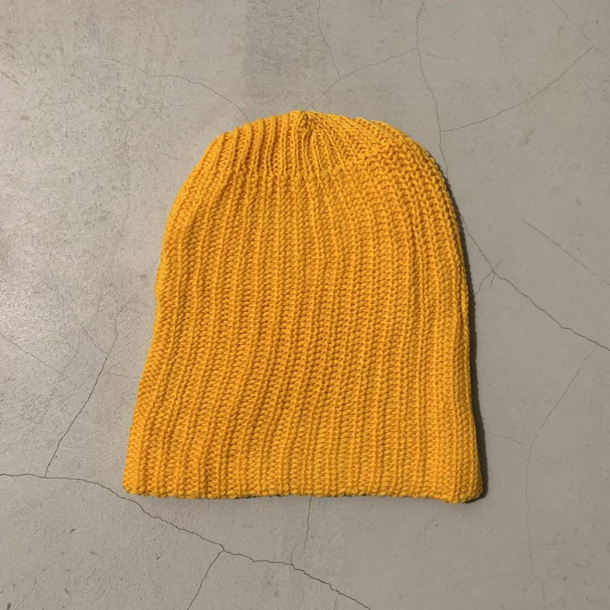 《MADE IN USA》新品 COLUMBIA KNIT コロンビアニット コットン ニットキャップ ビーニー ゴールド 検 ヴィンテージ アメリカ製 管理番号01_画像1