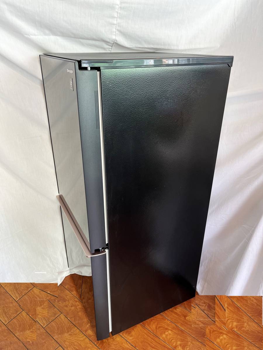 ☆【引き取り希望】SHARP シャープ ノンフロン 2ドア 冷凍冷蔵庫　SJ-GD14E-B 137L ピュアブラック プラズマクラスター_画像2