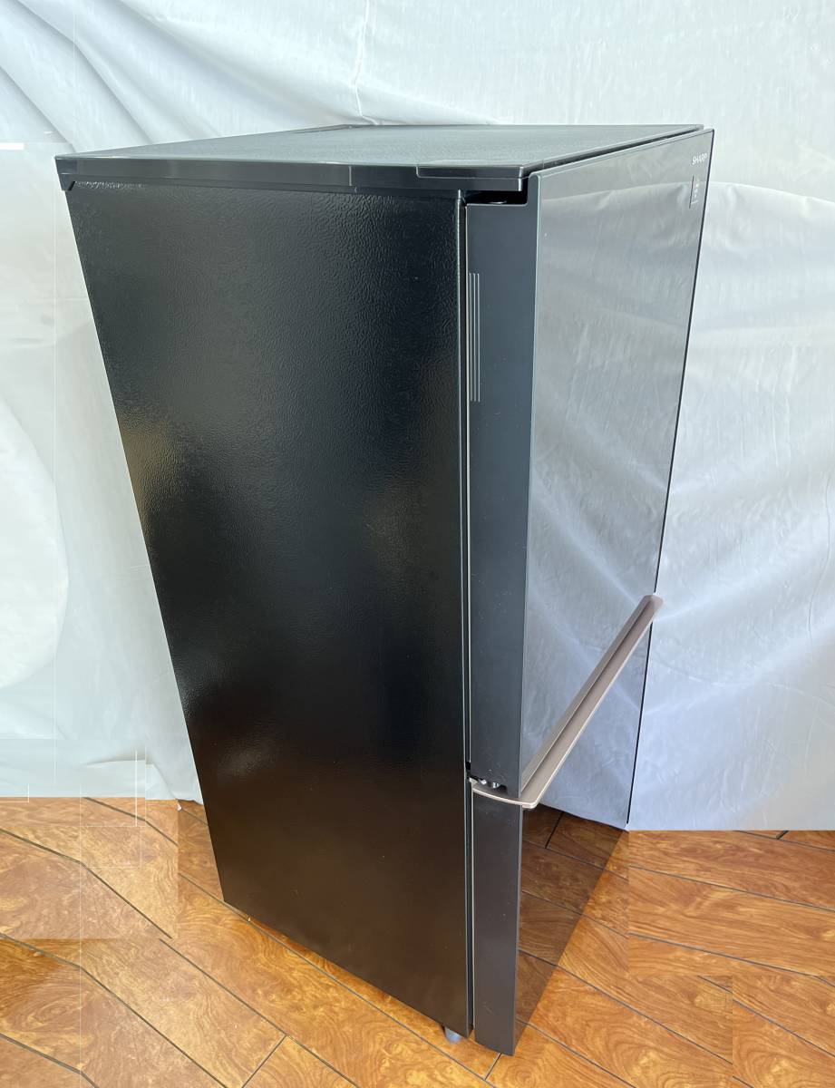 ☆【引き取り希望】SHARP シャープ ノンフロン 2ドア 冷凍冷蔵庫　SJ-GD14E-B 137L ピュアブラック プラズマクラスター_画像3