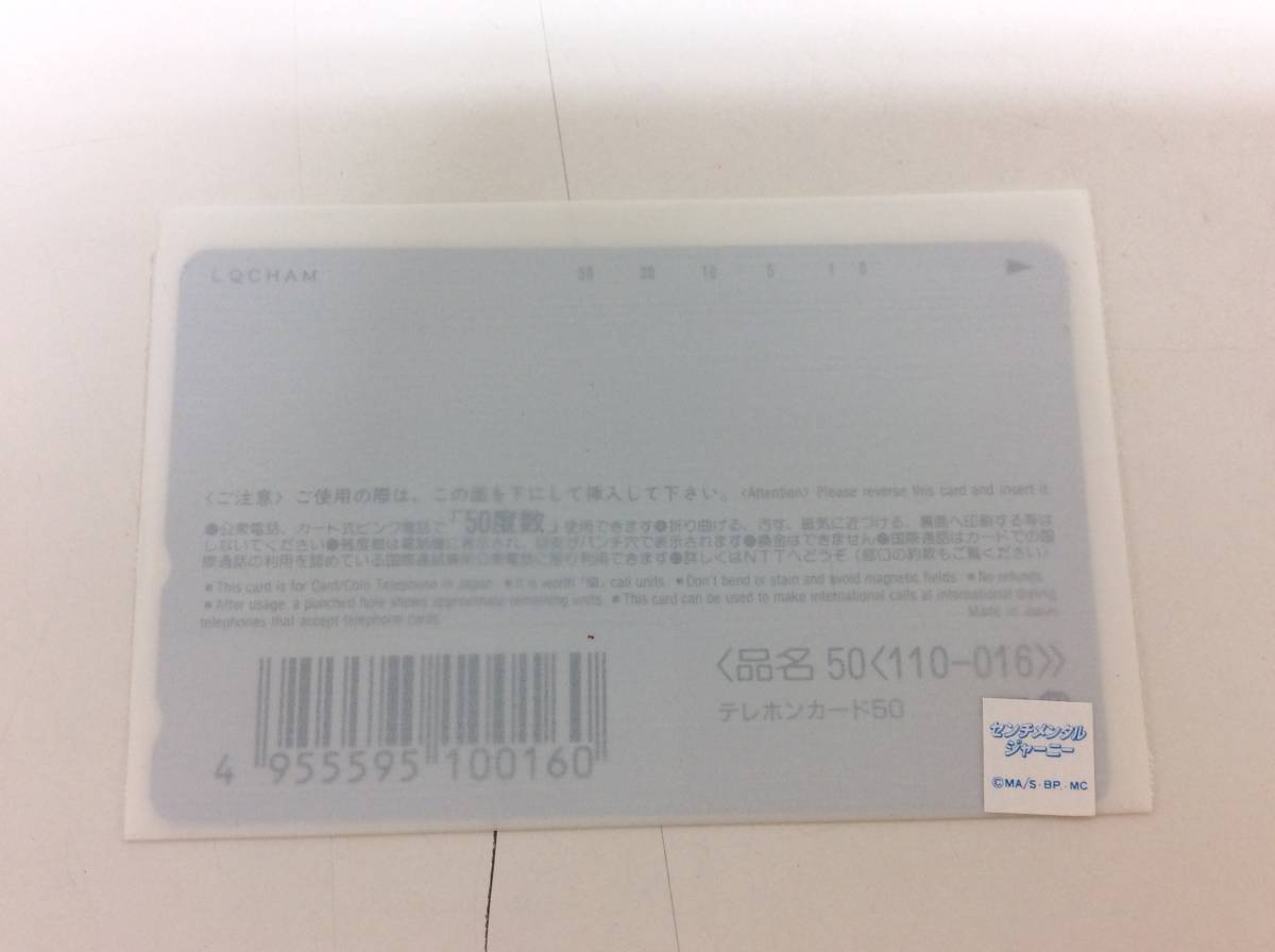 5995■センチメンタルジャーニー 平田雄三 サンライズ テレカ テレホンカード 50度数 未使用の画像2