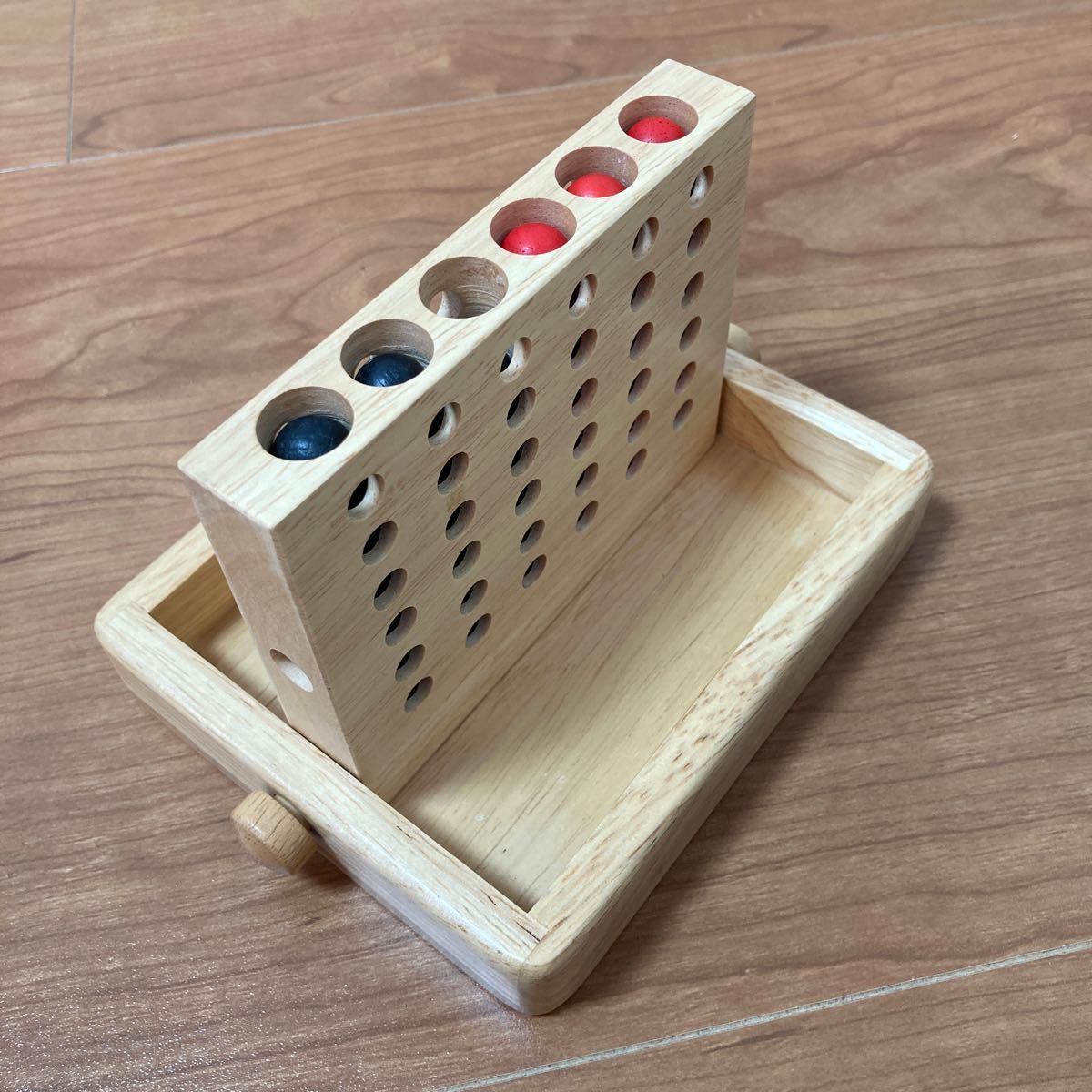 Four in a row フォーインアロー(4目並べ) トラベルサイズ　木製　ゲーム　おもちゃ