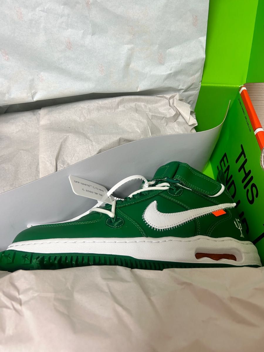 Off-White × Nike Air Force 1 Mid SP LTHR "Pine Green"