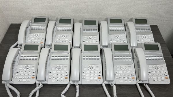 正規 【１０台セット】NTT ZX-(18)IPTEL-(1)(W) １８ボタンIP標準