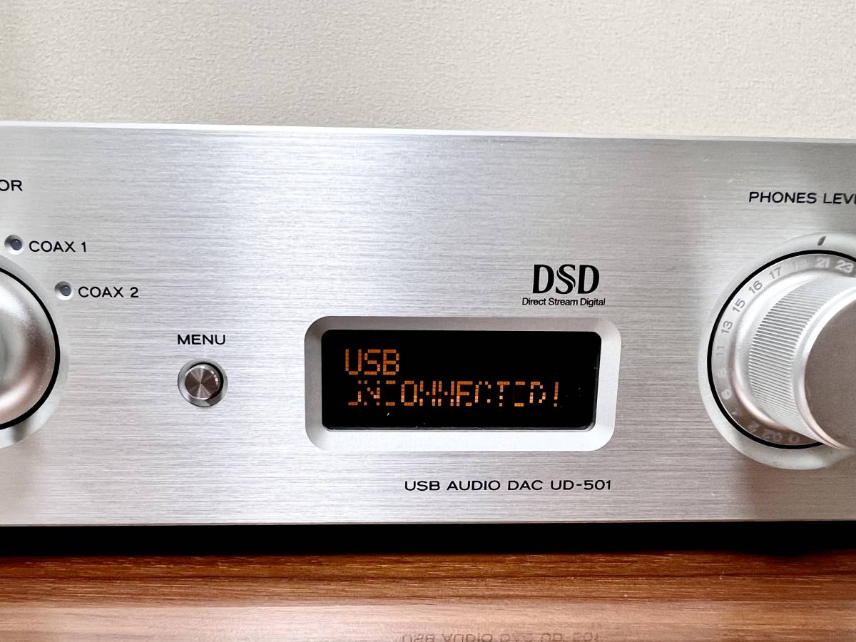 【いー音ですな〜】 TEAC UD-501-S（シルバー） １円スタート最落なし DAコンバータ  完動品 元箱付きの画像8