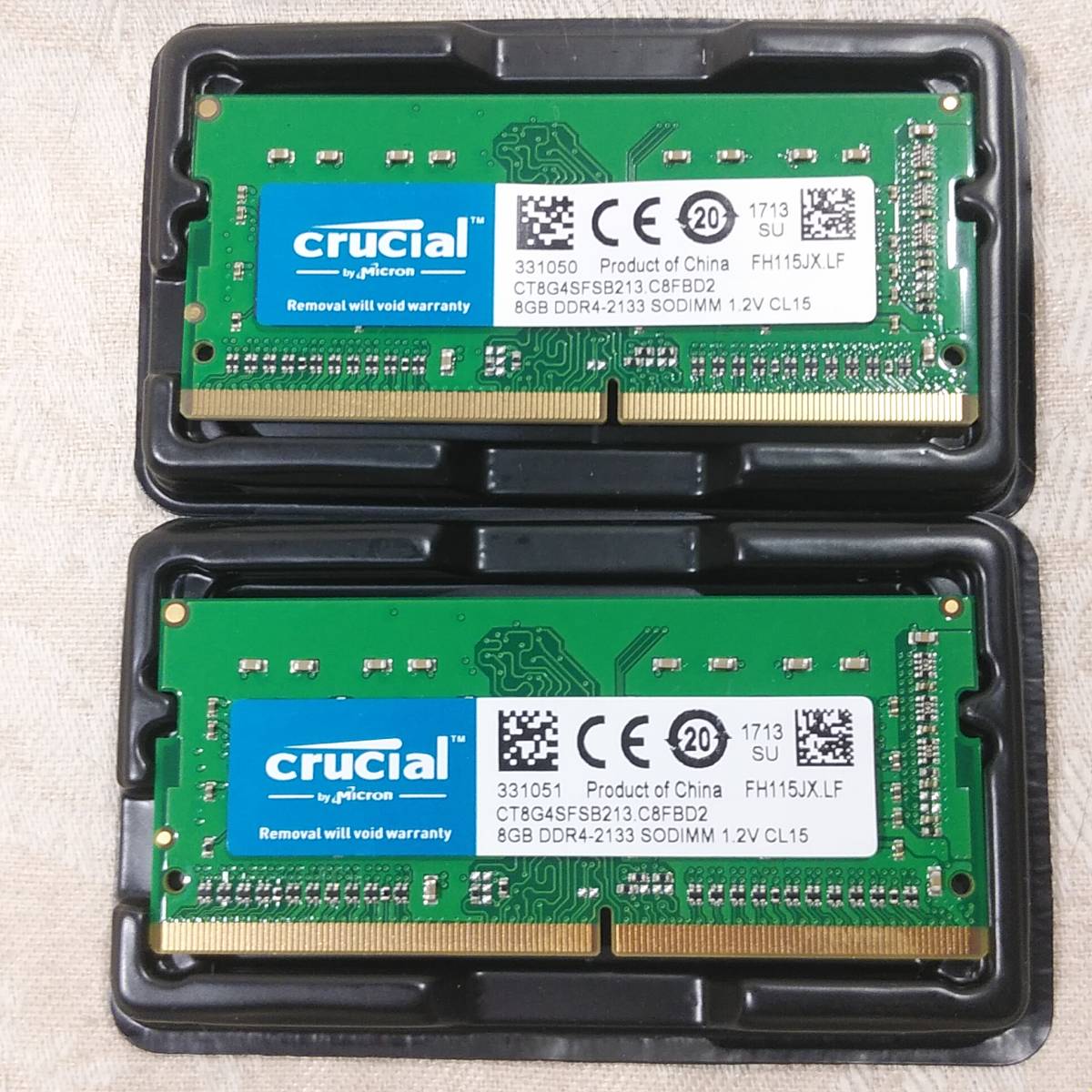 新品Crucialクルーシャル 計16GBメモリ(8GB×2) DDR4 PC4-17000 2133MHz 260Pin ノートPC用 CL15 SODIMMラップトップメモリ　送料無料
