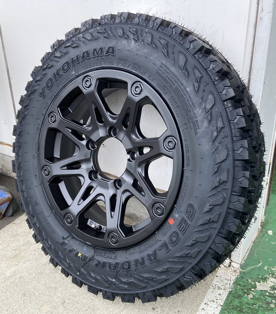 ジムニー JB64 JB23 JA BDX08 ヨコハマ ジオランダー MT G003 185/85R16 タイヤホイールセット 16インチ マ_画像9