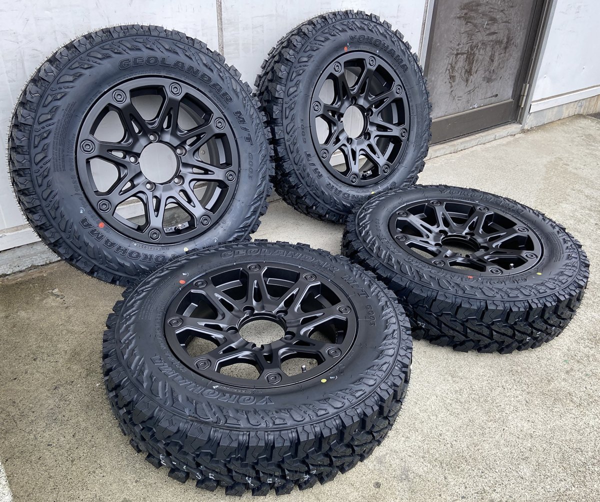 ジムニー JB64 JB23 JA BDX08 ヨコハマ ジオランダー MT G003 185/85R16 175/80R16 195R16 タイヤホイールセット 16インチ_画像1