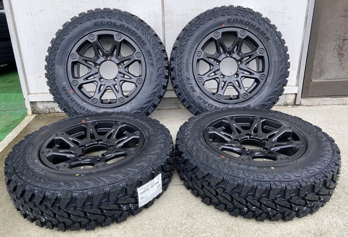 ジムニー JB64 JB23 JA BDX08 ヨコハマ ジオランダー MT G003 185/85R16 175/80R16 195R16 タイヤホイールセット 16インチ_画像1