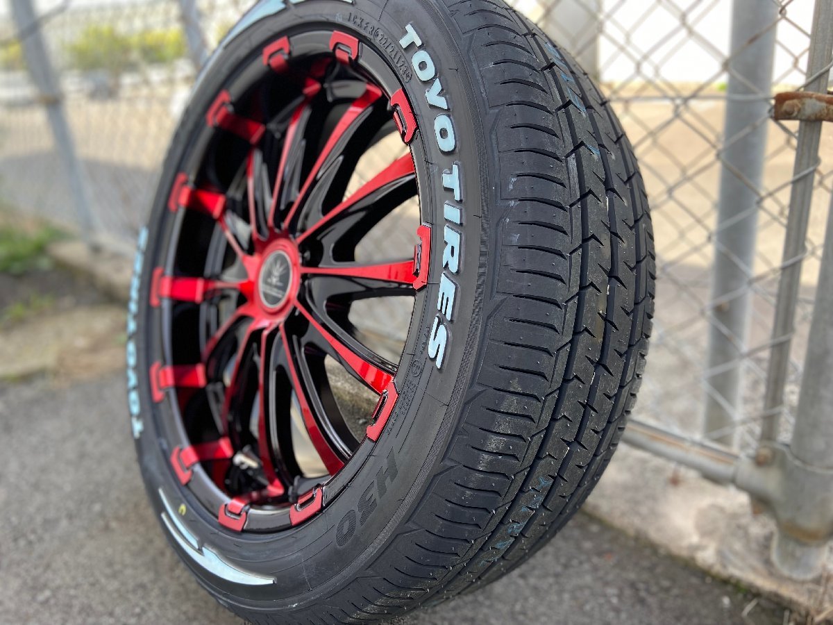 ハイエース車検対応18インチホイールセット BD12 レッド TOYO H30 225/50R18_画像8