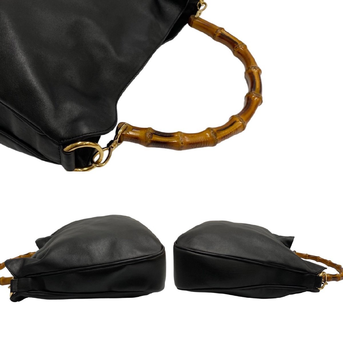 極 美品 GUCCI オールドグッチ グッチ ヴィンテージ バンブー レザー