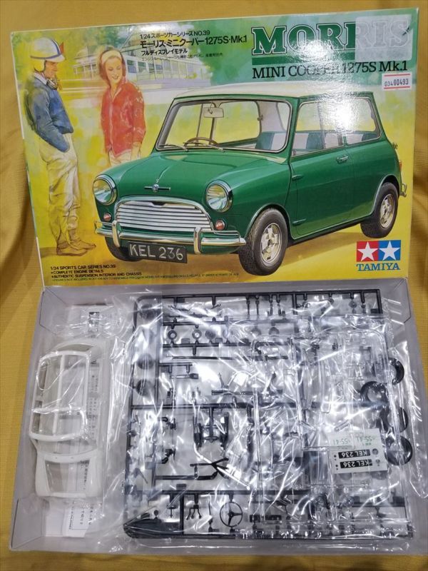 TAMIYA 田宮 MORRIS MINI COOPER 1275S Mk.1 モーリス ミニ クーパー プラモデル 廃盤 車 絶版 1983 年物 493_画像1