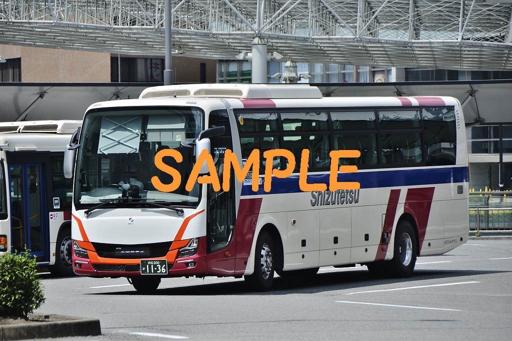 D-15[ bus photograph ]L version 4 sheets .... Just line aero Ace high speed car Shizuoka station (2)
