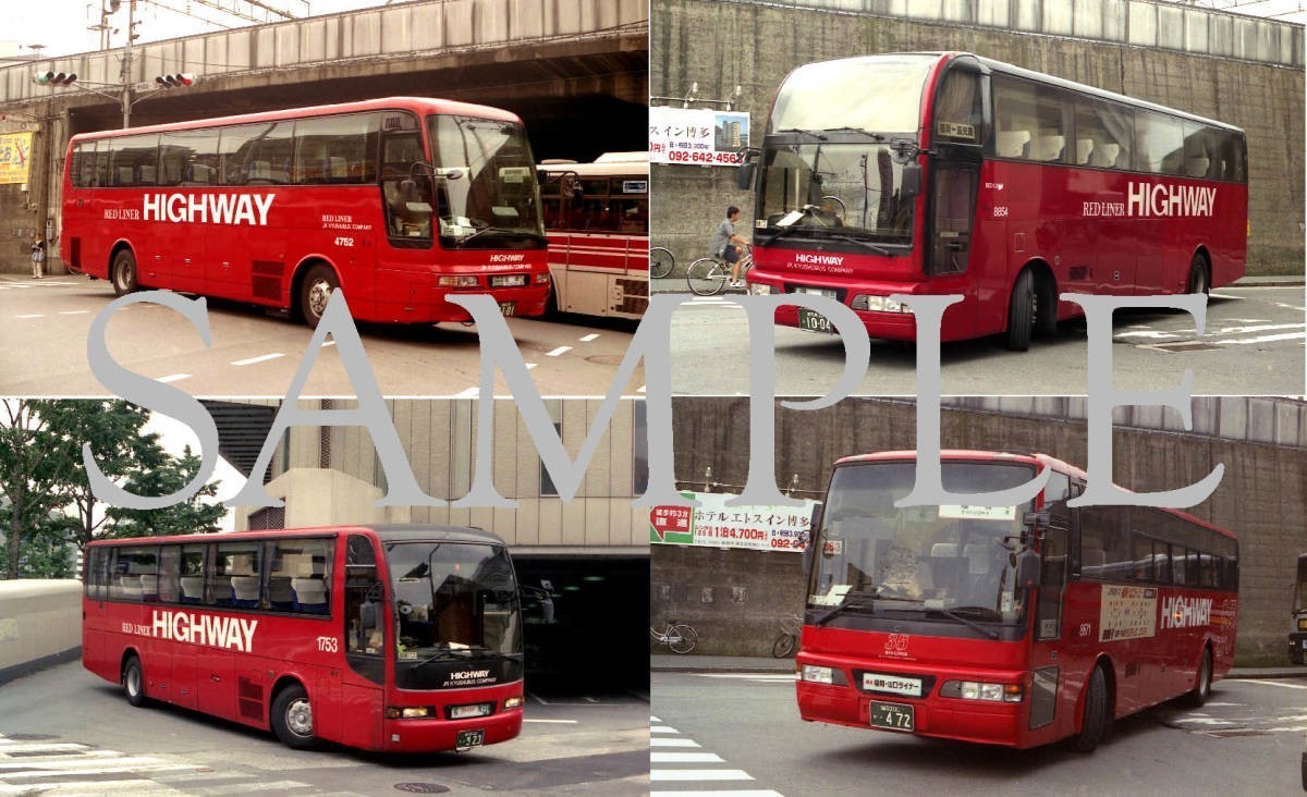 F[ bus photograph ]L version 4 sheets JR Kyushu bus Aero Queen spec - swing west .Cs pace arrow high speed car 