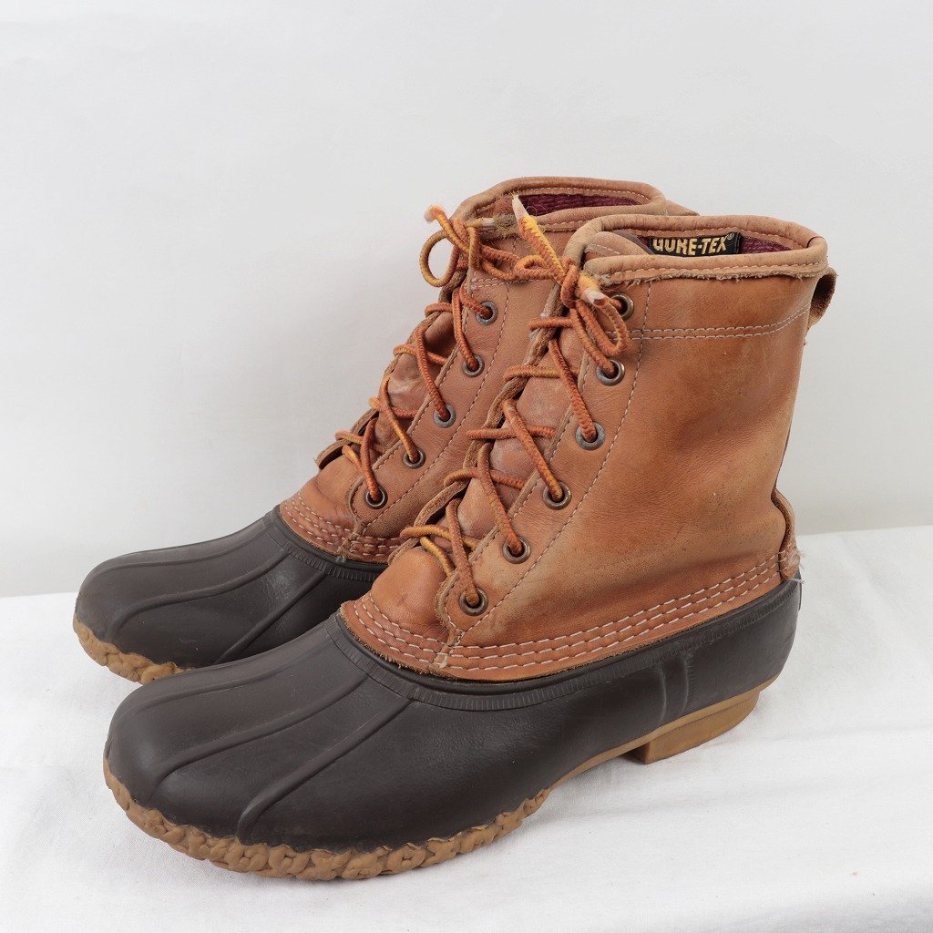 【税込】 ゴアテックス ビーンブーツ 9 /25.0cm-25.5cm 位 アメリカ製 6ホール LLビーン USA製 L.L.Bean レディース メンズ ガムシュー 中古 bb848 女性用