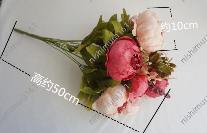  hand made *.. artificial flower 6 head * wall decoration * entranceway lease * ornament * art flower * pink 