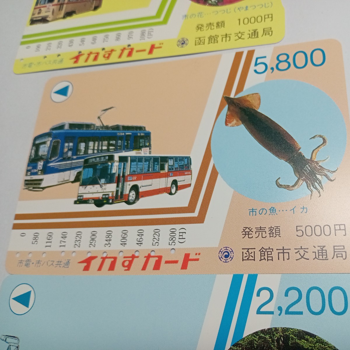  Hakodate город транспорт отдел Hakodate автобус использованный . магнитный bus card 11 шт. комплект 