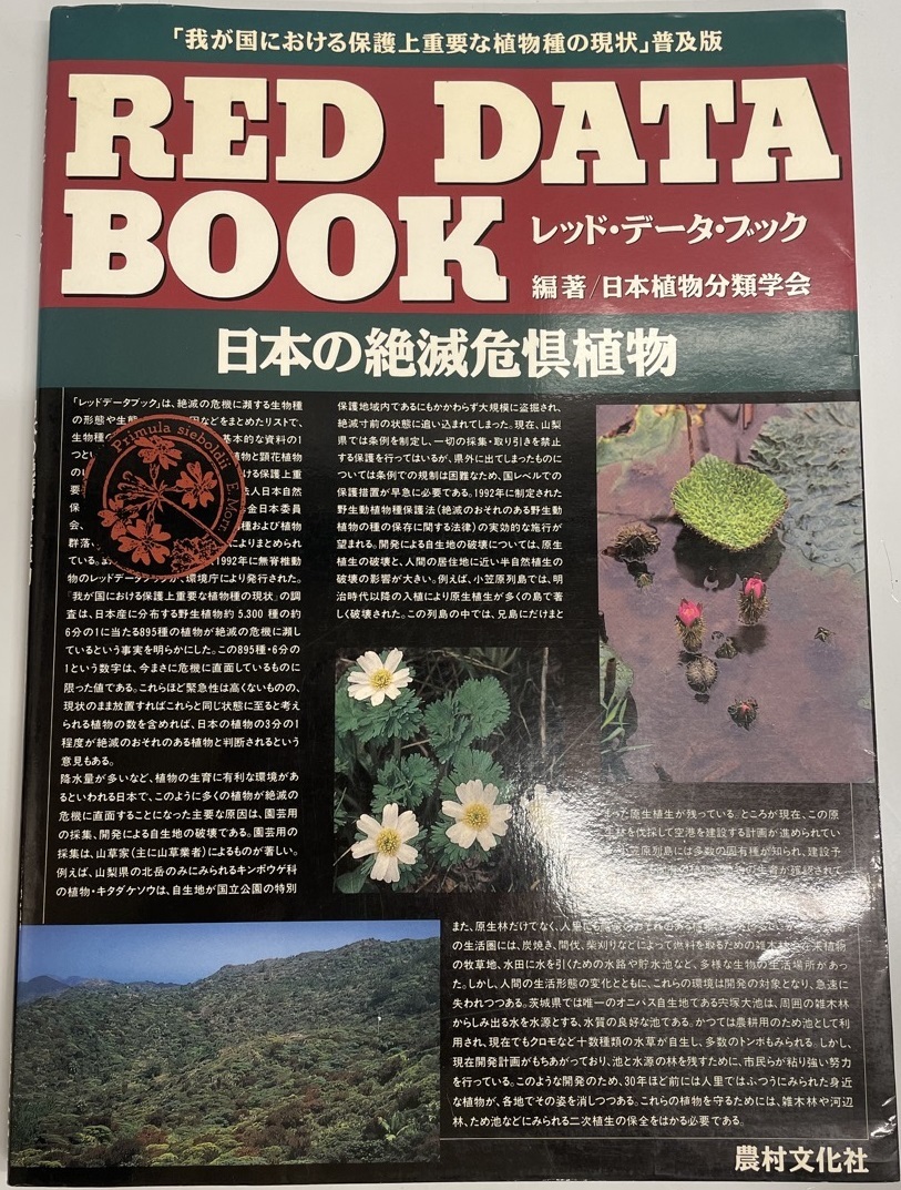 レッドデータブック―日本の絶滅危惧植物 日本植物分類学会_画像1