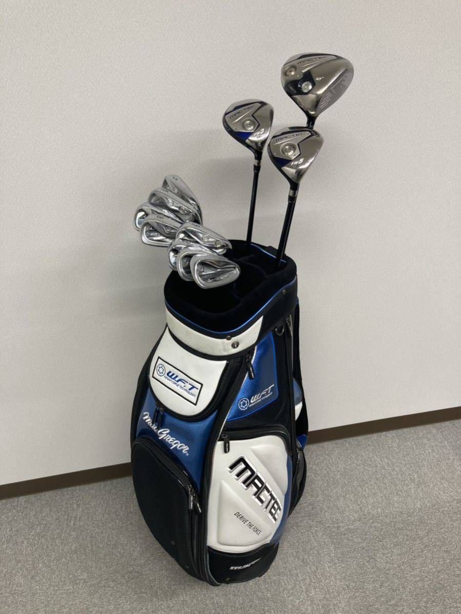 初心者向け】マグレガーmacgregor MACTEC NV201 ドライバー、フェアウェイウッド、アイアン5-9PAS、キャディーバッグ セット 