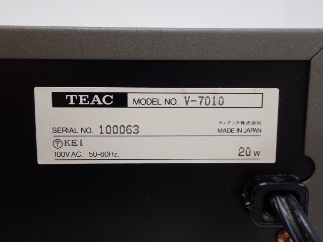 録再可・動作品】 TEAC V-7010 ティアック 3ヘッドシングル カセット