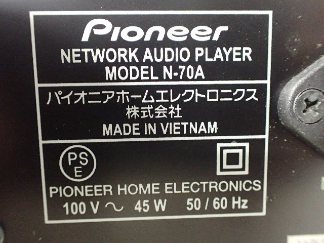 Pioneer パイオニア ネットワークオーディオプレーヤー N-70A ☆ 6A7F6
