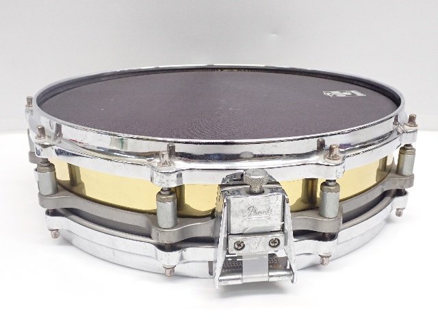 Pearl 14インチ スネアドラム FREE FLOATING SYSTEM Brass Shell 14x3 パール □ 6A83F-4の画像4