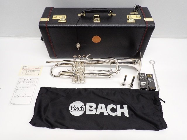 Bach トランペット Model Vincent SP ML ヴィンセントバック マウスピース2個/ハードケース/保証書付き □ 6A85C-1の画像1