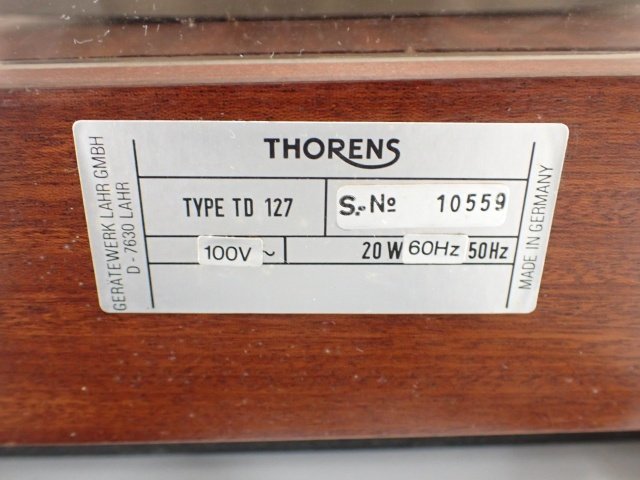 THORENS TD127 + TP997 トーレンス オートリフター付 レコードプレーヤー ターンテーブル トーンアーム付 ∬ 6A82A-2の画像5