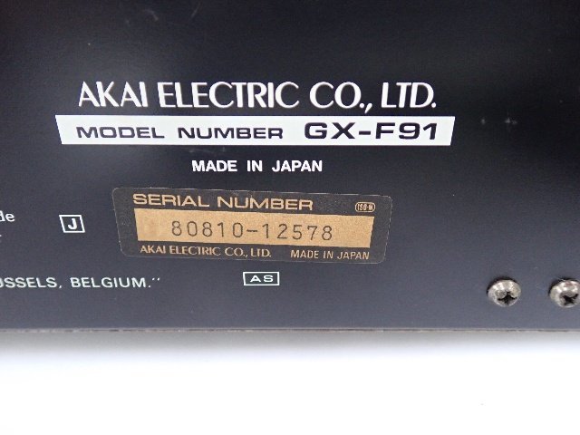 AKAI アカイ 赤井電機 GX-F91 ステレオカセットデッキ ∴ 6A758-7_画像5
