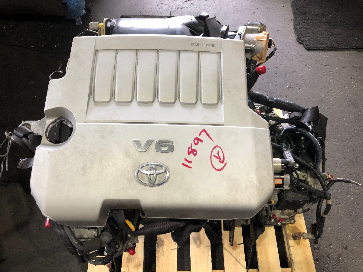 エスティマ DBA-GRS50W 2GRFE ECU付き エンジン ミッション 11897.2-10-1
