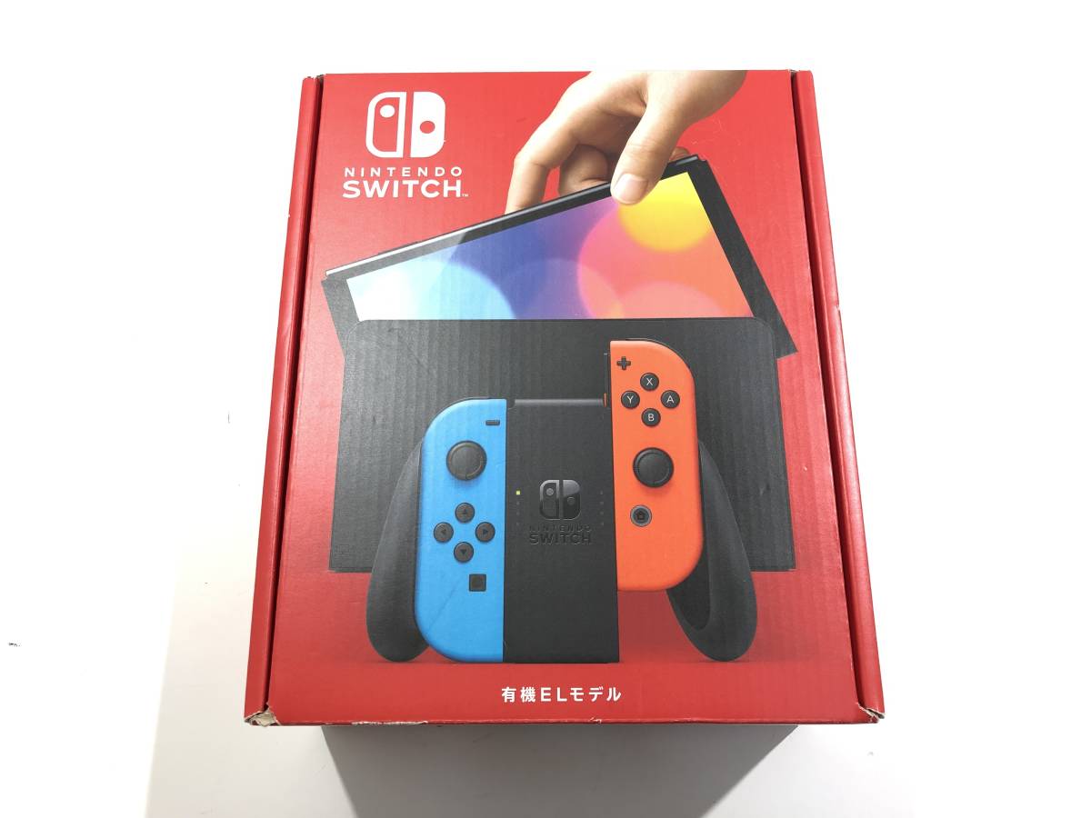 1円スタート 中古 美品 店舗印有 switch 本体 有機ELモデル ニンテンドー スイッチ本体 Nintendo Switch 任天堂 ネオン  動作確認済み ②