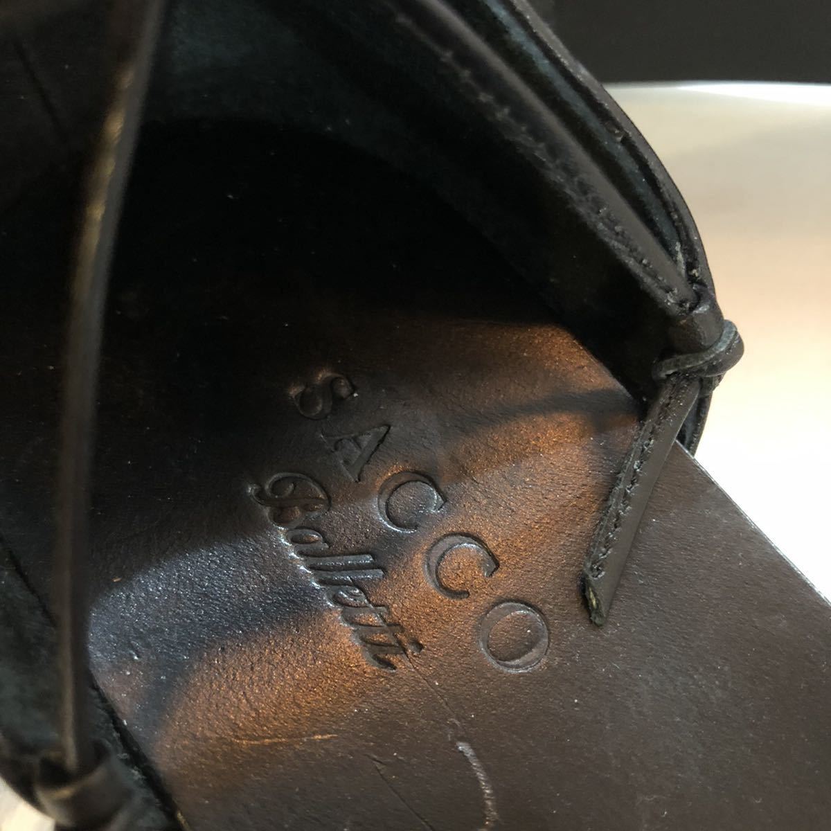 【定価37,000+tax】SACCO Balletti サッコ バレッティー 日本製 フェザーサンダル 黒 本革 レザー レディース サイズ37 23cm程度 靴 R-1011_画像5
