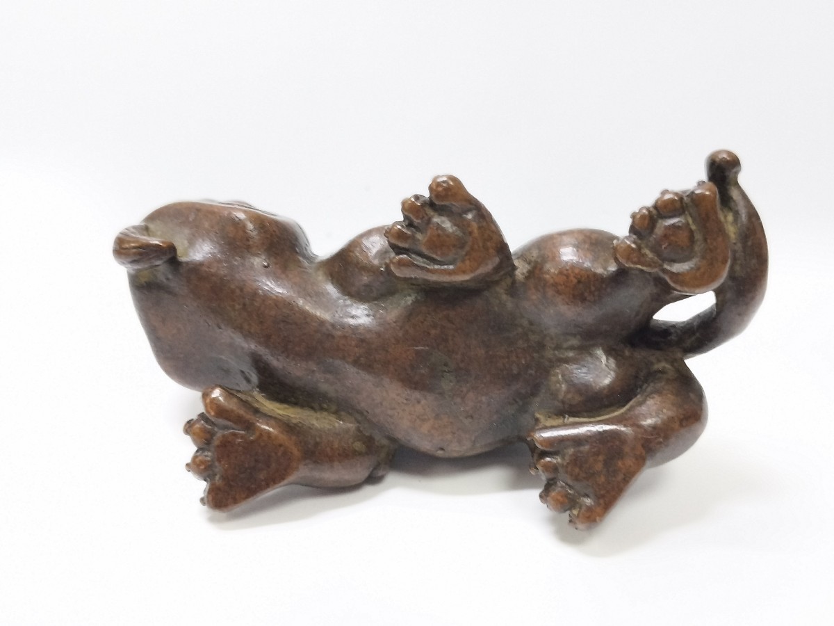 銅製置物 神獣 龍の子 中国美術 インテリア置物の画像4