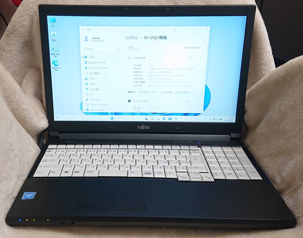 【着後レビューで 送料無料】 Windows11★大容量高速SSD※Fujitsu Lifebook A577/RX Celeron 3865 1.8G/4G/新品SSD256G/Win11/office2021済/SDVD/液晶良 15インチ~ 【着後レビューで 送料無料】 Windows11★大容量高速SSD※Fujitsu Lifebook A577/RX Celeron 3865 1.8G/4G/新品SSD256G/Win11/office2021済/SDVD/液晶良 15インチ~