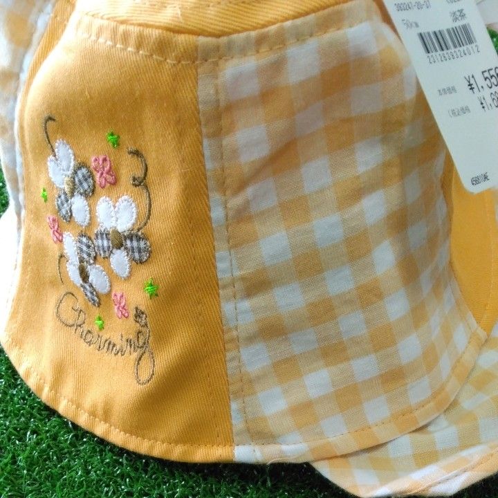 【新品未使用品】定価1,680円　ベビー用帽子　帽子　サイズ50㎝(1～2歳）　 女の子　ギャップ　日よけ付き　春夏　かわいい　