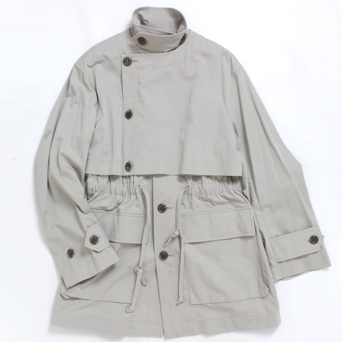 新品 INSCRIRE ショートトレンチコート 定価107,800円 size36 ベージュ