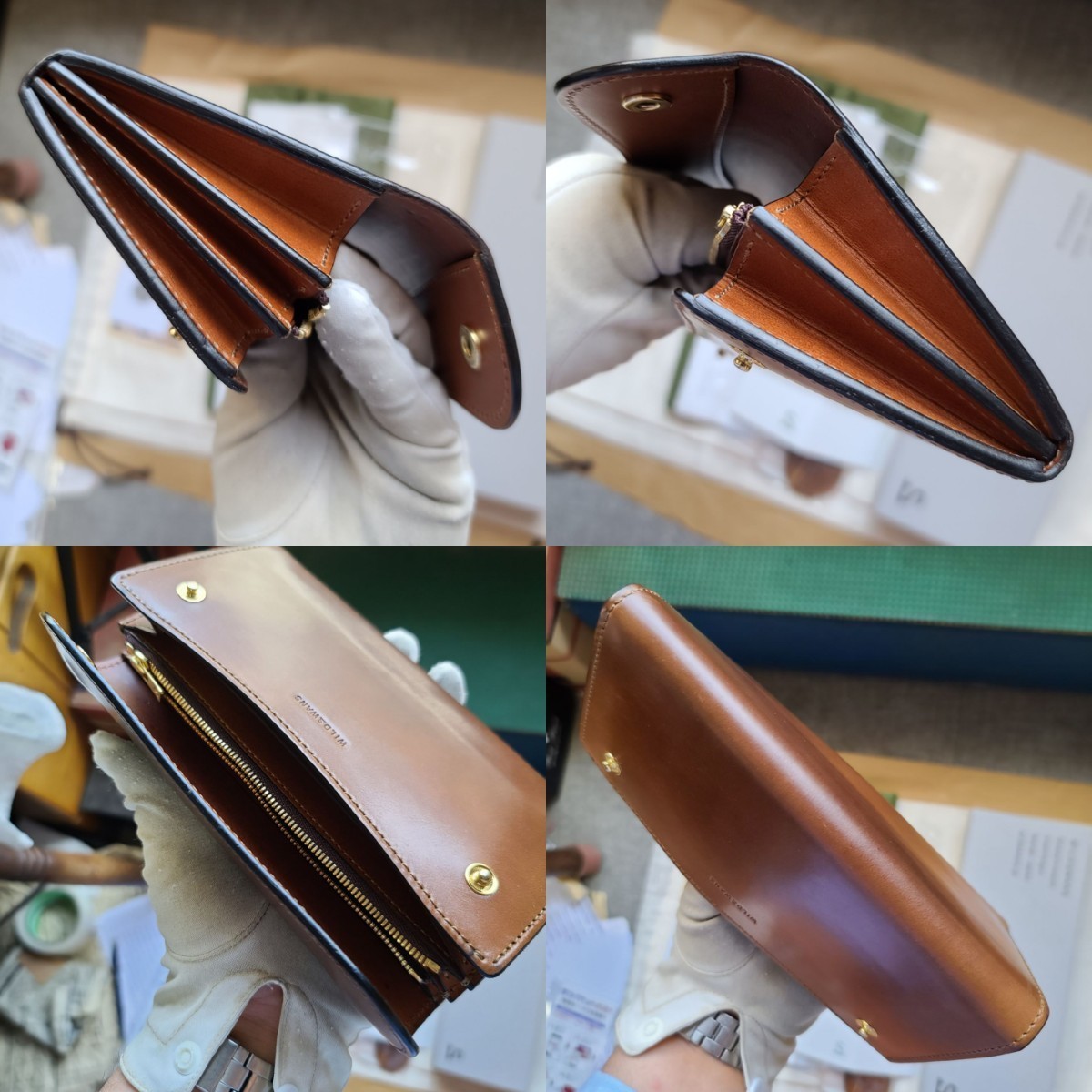 美品,交渉可!シェルコードバン,WAVE,ウェイブ,バーボン,ブッテーロ