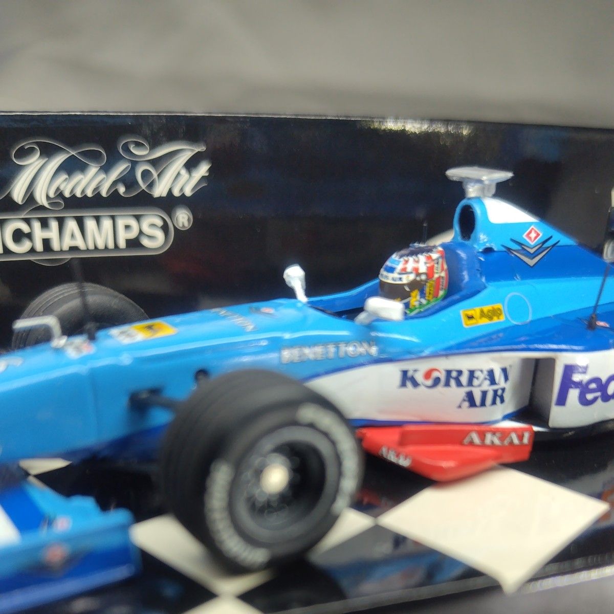 ミニカー 1/43 ミニチャンプス BENETTON PLAYLIFE B198 A.WURZ  #6