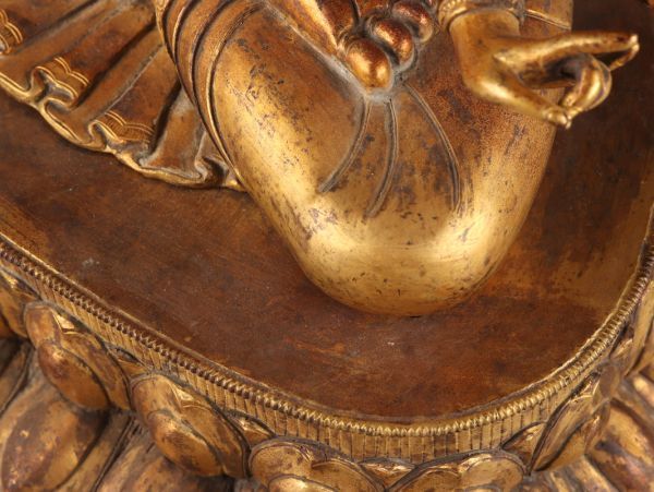 Yahoo!オークション - 中国古玩 唐物 仏教美術 古銅造 鍍金 チベット仏