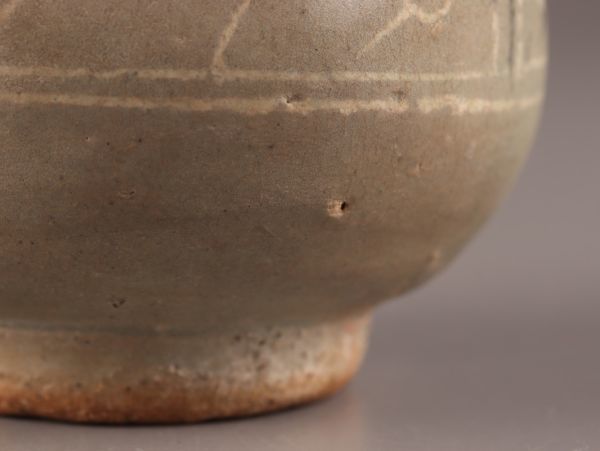 古美術 朝鮮古陶磁器 高麗青磁 白黒象嵌 徳利 時代物 極上品 初だし品 9297 9