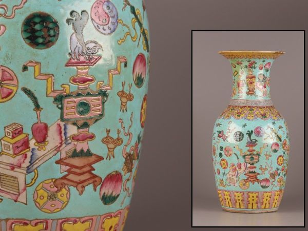 中国古玩唐物十錦花瓶時代物極上品初だし品9535 | JChere雅虎拍卖代购