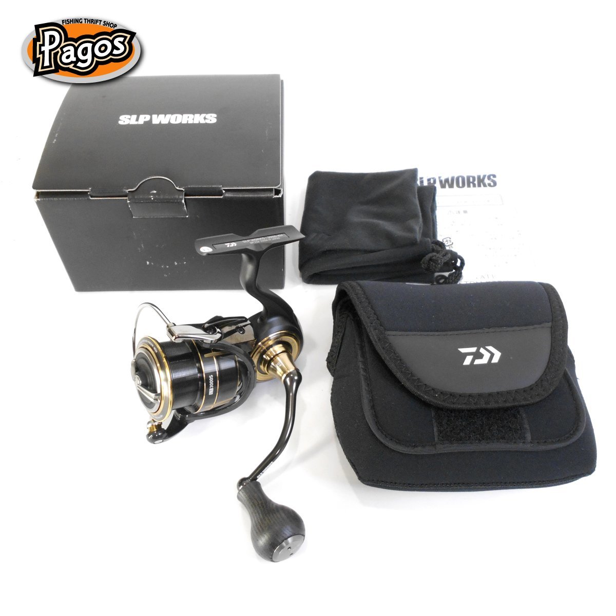 美品★SLPワークス セルテートカスタムボディー LT3000-XH SLPW★RCS LT3000Sスプール/60mmハンドル/エギングウッドノブ