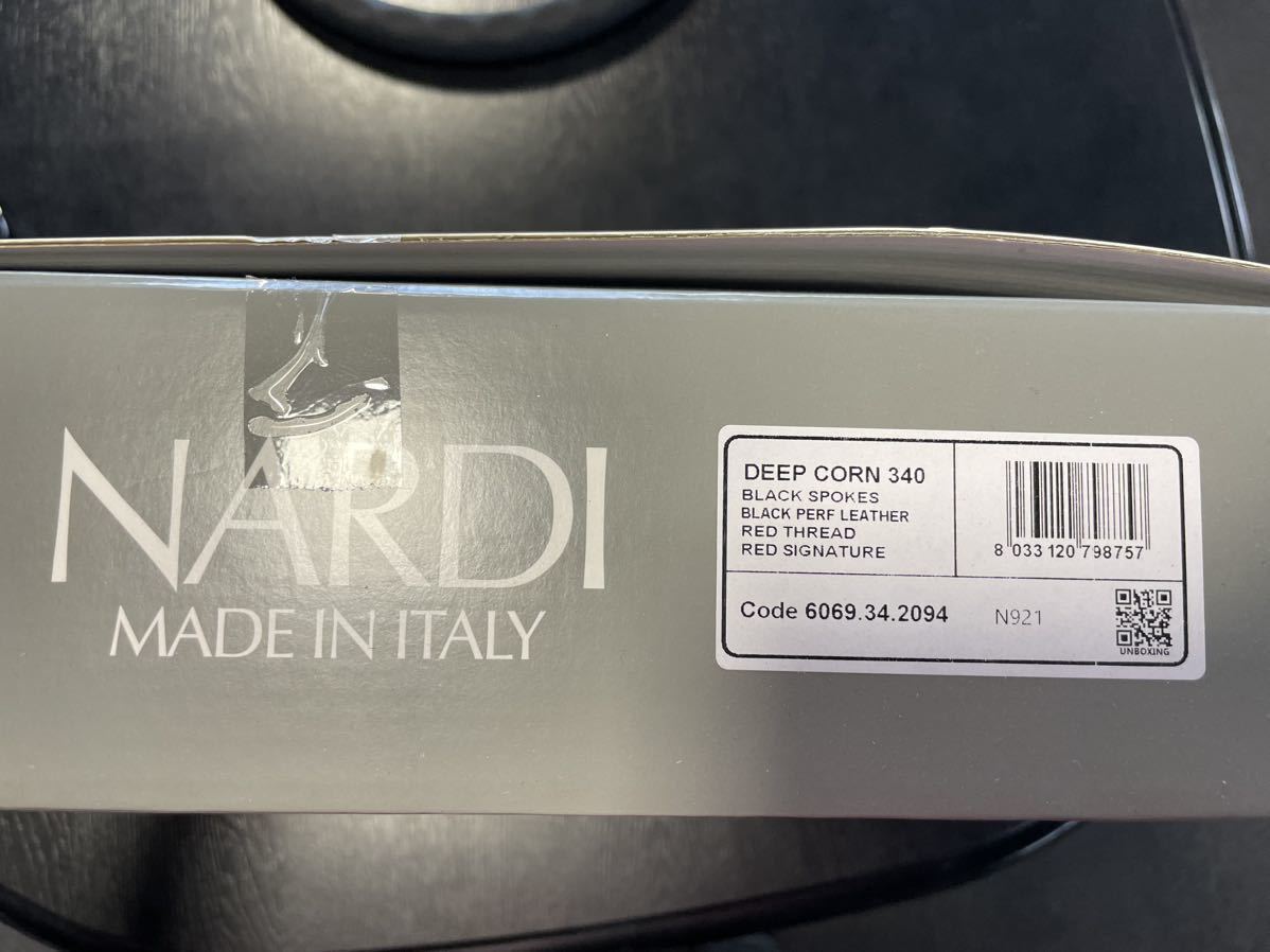 FET正規 限定品 340mm NARDI SPORTS タイプラリー N921 レッドクロスステッチ&レッドロゴ ナルディ ディープコーン|Yahoo!フリマ(旧PayPayフリマ)
