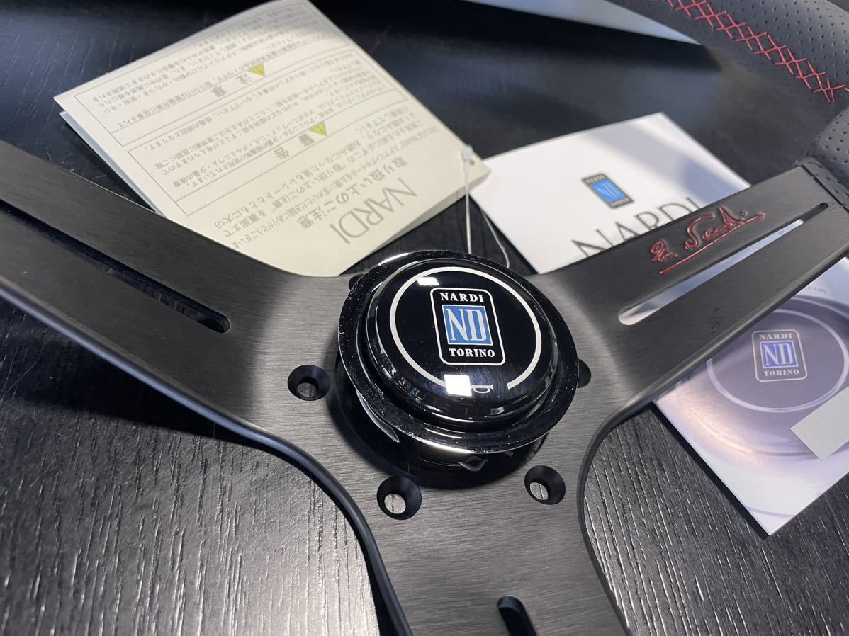 FET正規 限定品 340mm NARDI SPORTS タイプラリー N921 レッドクロスステッチ&レッドロゴ ナルディ ディープコーン|Yahoo!フリマ(旧PayPayフリマ)