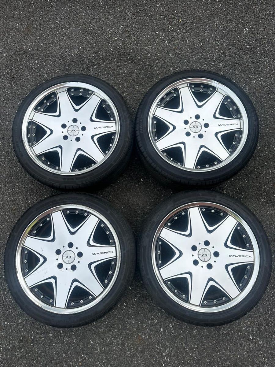バリ溝!20年235/40ZR19 MAVERICK 107D マーベリック weds 19インチ PCD114.3/5H 2本 2020年2本 2022年 送料込 ウェッズ マーベリック 607D 225 45 18 18インチ