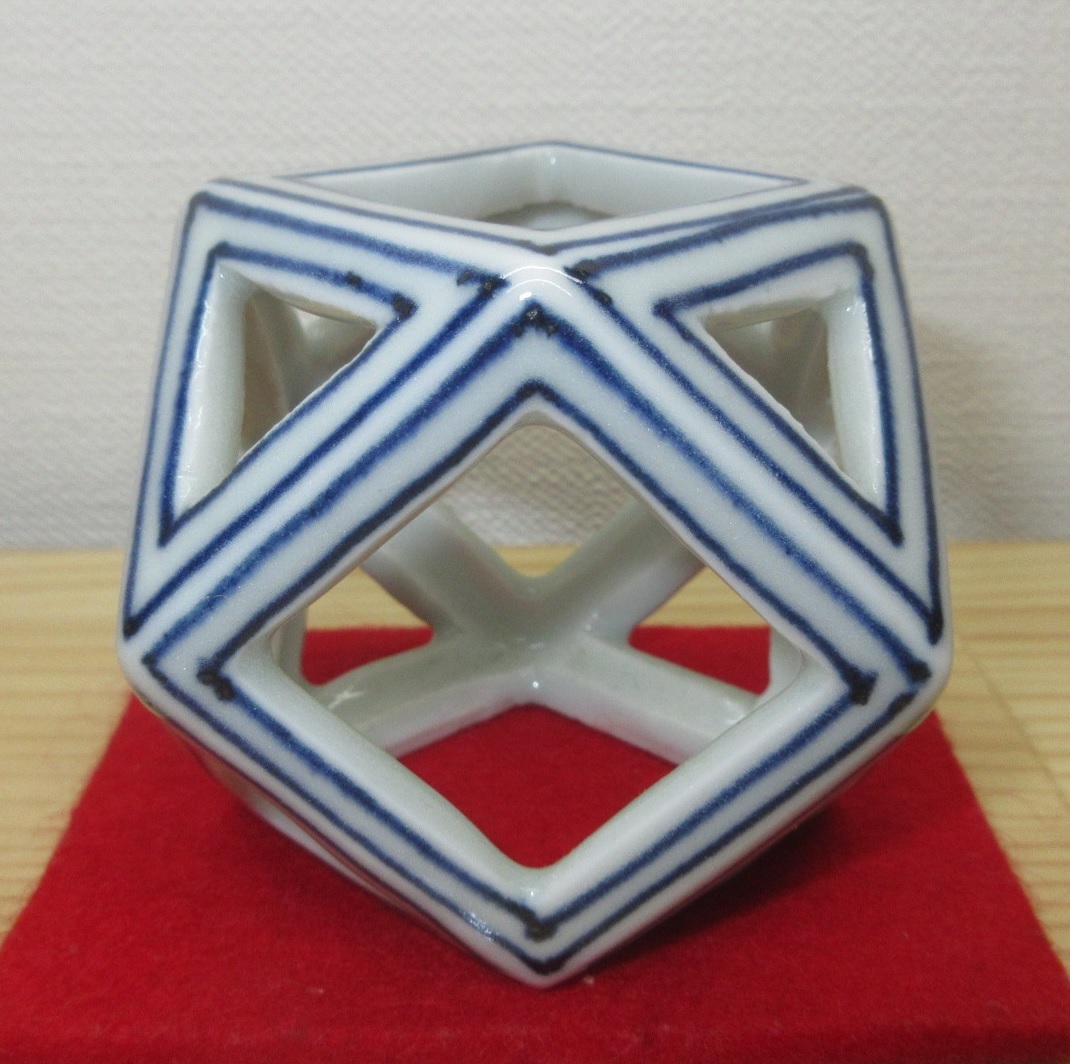 ヤフオク! - 【逢絢亭】茶道具 蓋置 京焼 染付 切子蓋置 紫翠窯 西村...